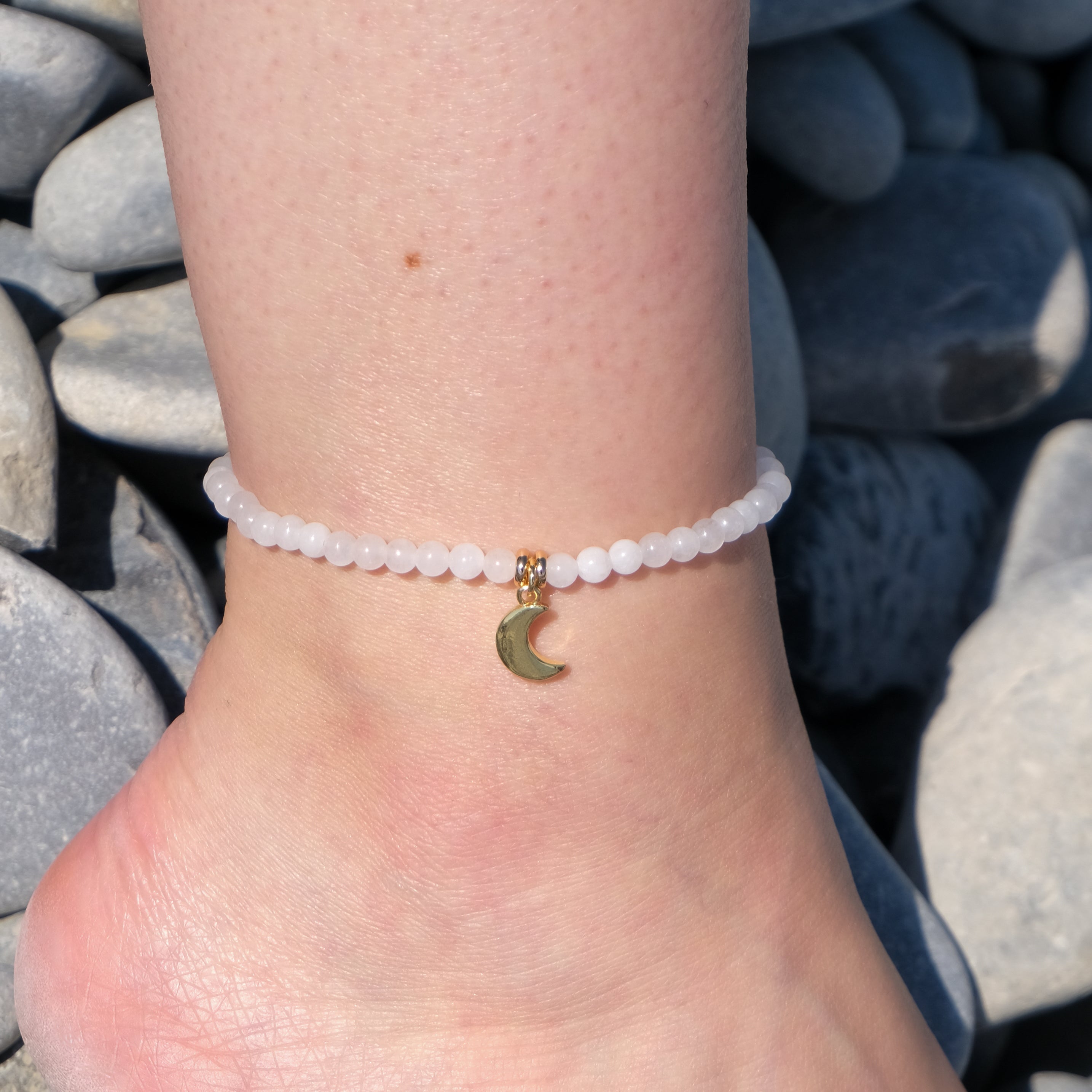 White Jade Crystal Anklet