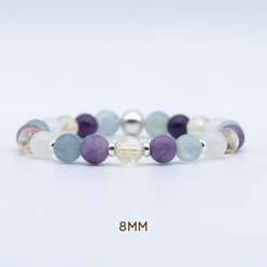 Samayla menopause gemstone bracelet in 8mm beads with silver accessories
