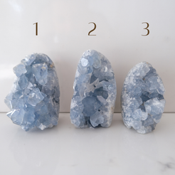 Celestite clusters