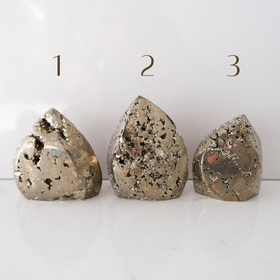 Pyrite flame crystal