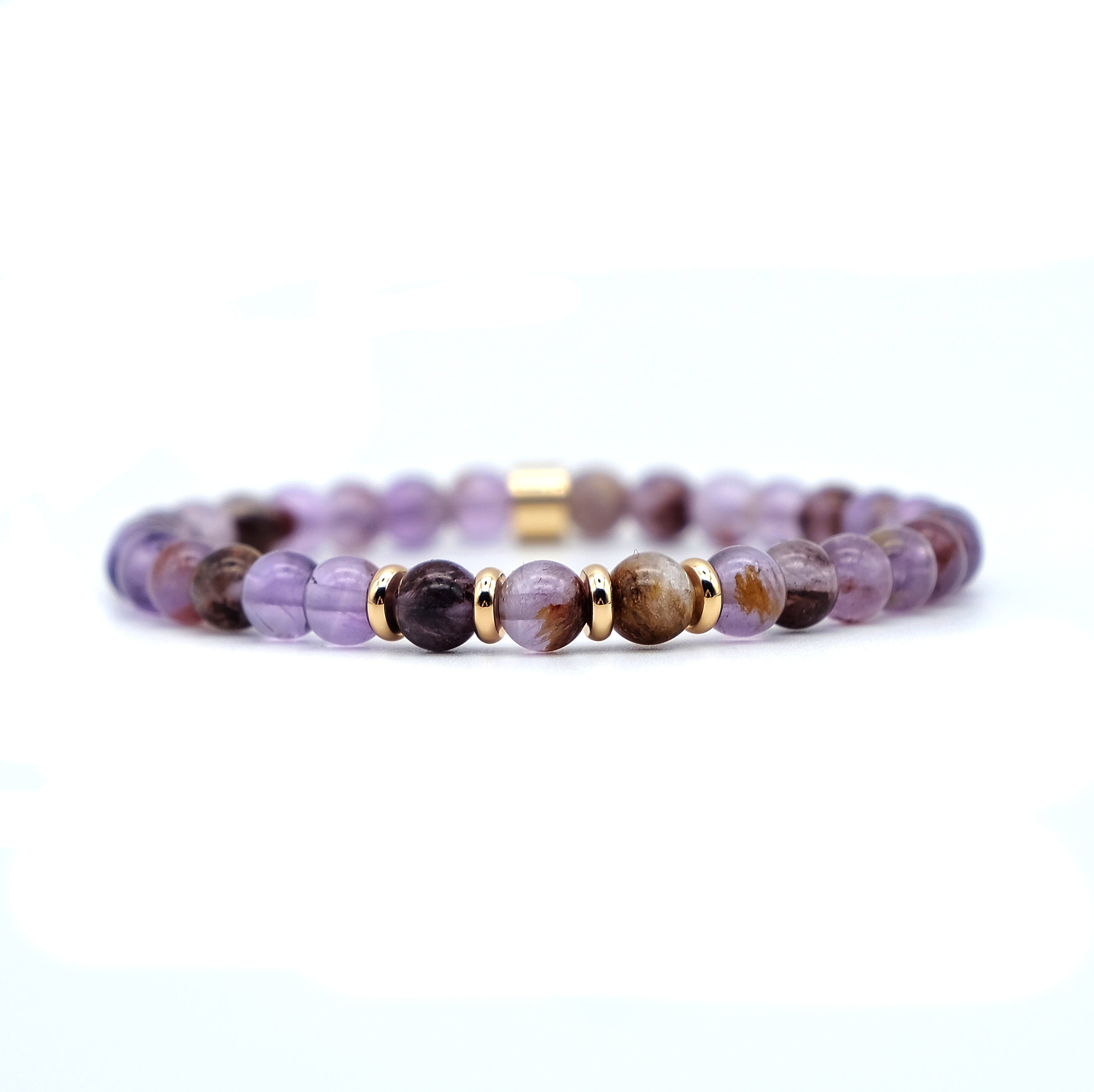6mm Phantom Amethyst Energy Gemstone Bracelet
