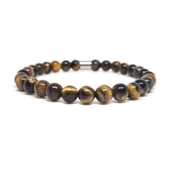 e gemstone bracelet in 6mm beads with steel accessory