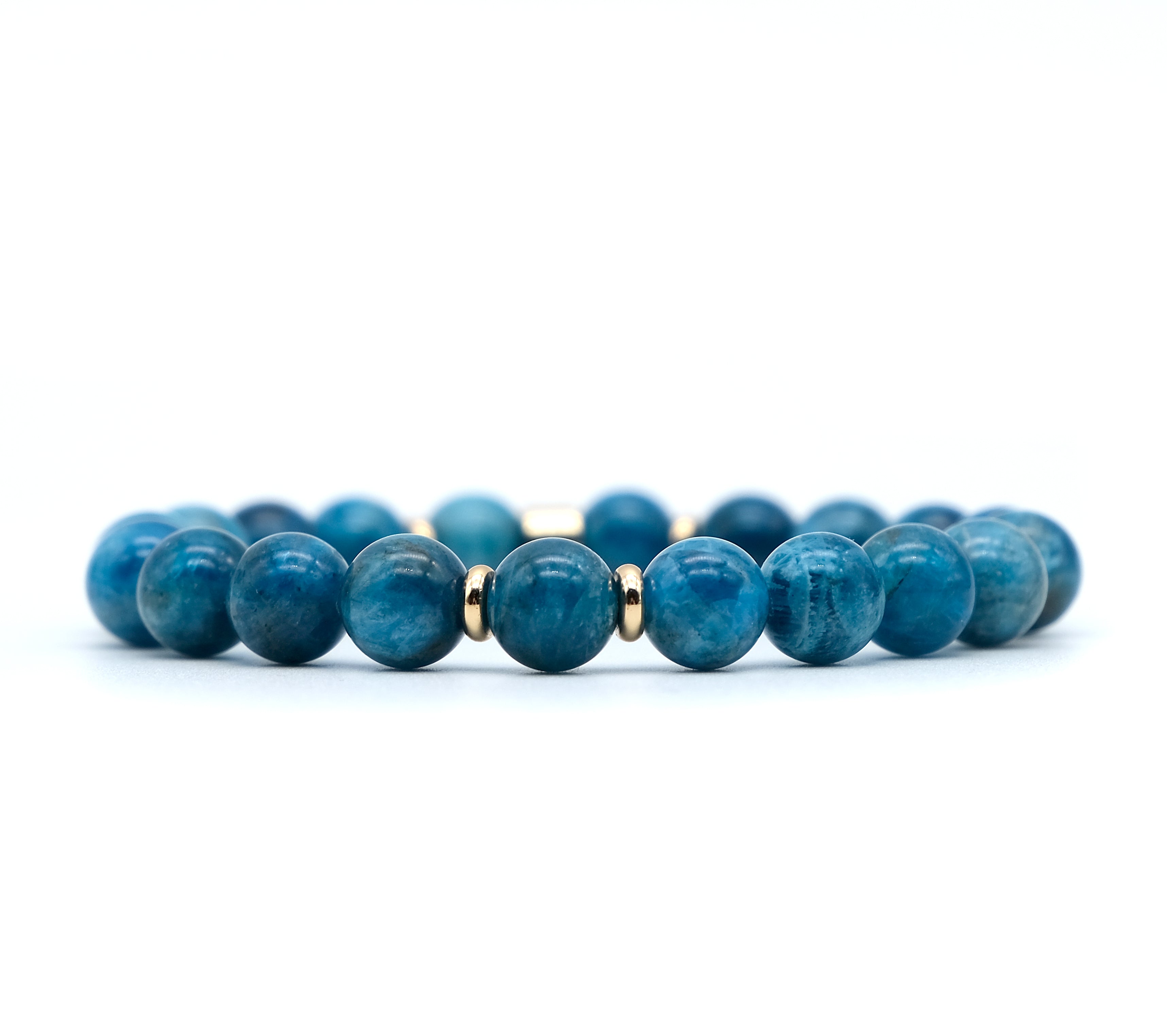 8mm Apatite with gold accessories