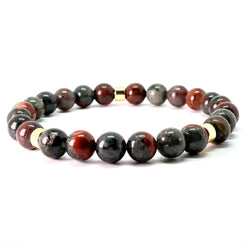 Bloodstone Bracelet with 18ct gold accessories