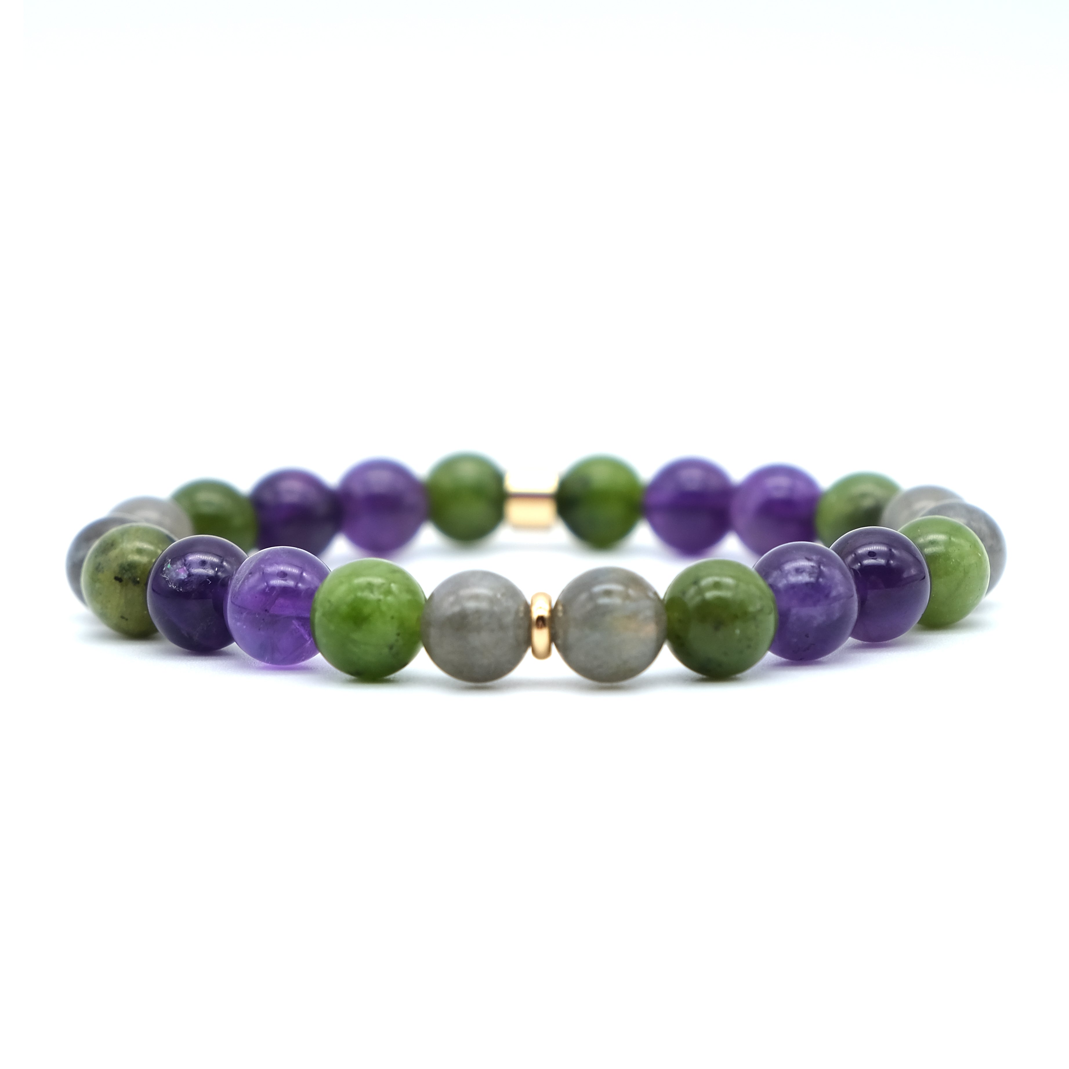 Jade, Amethyst and Labradorite Energy Gemstone Bracelet
