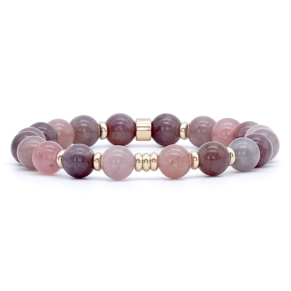 Lavender Rose Quartz Energy Gemstone Bracelet