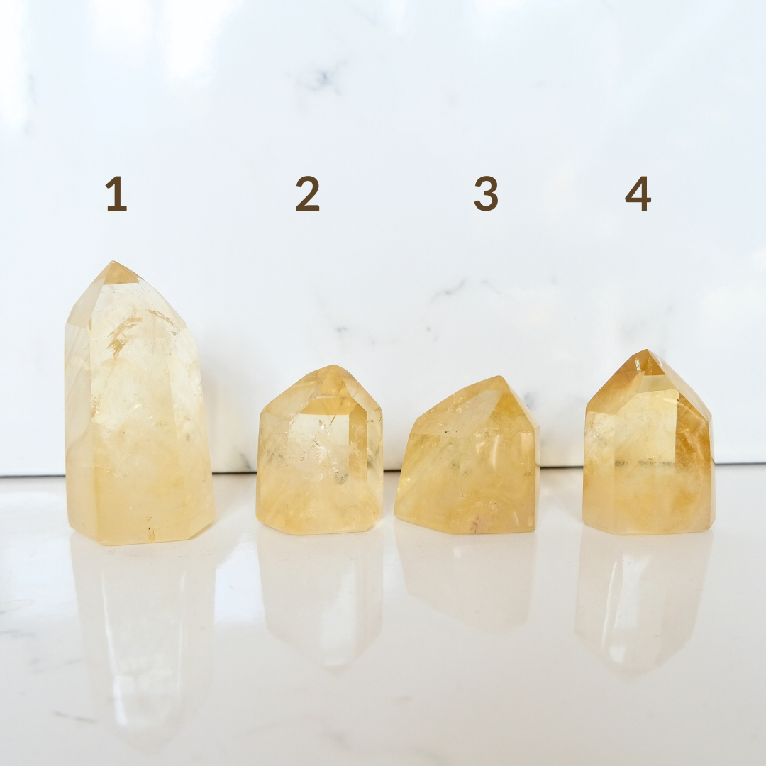 Citrine point crystals