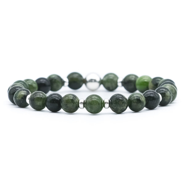 Diopside gemstone bracelet with 925 sterling silver accessories