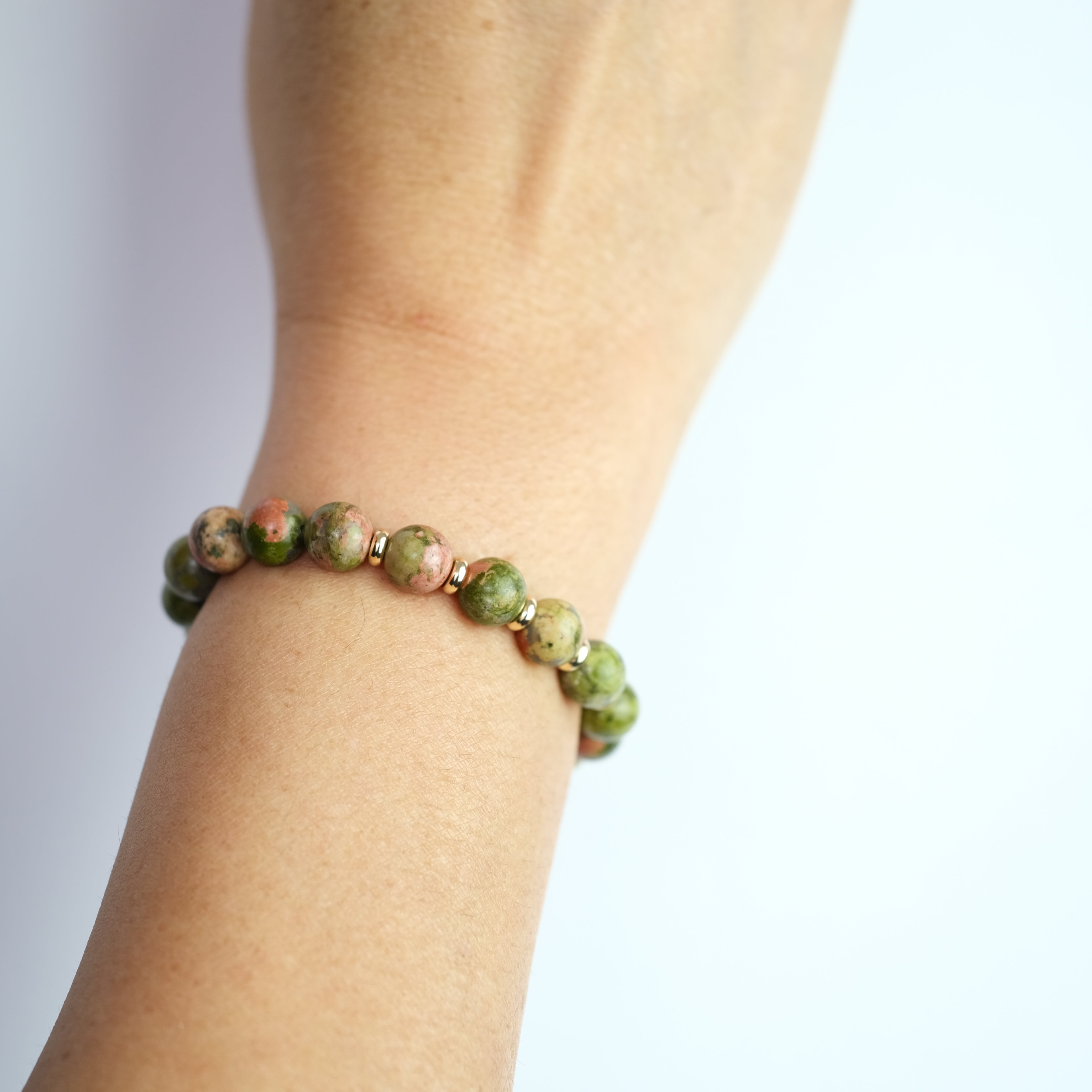 Unakite Energy Gemstone Bracelet