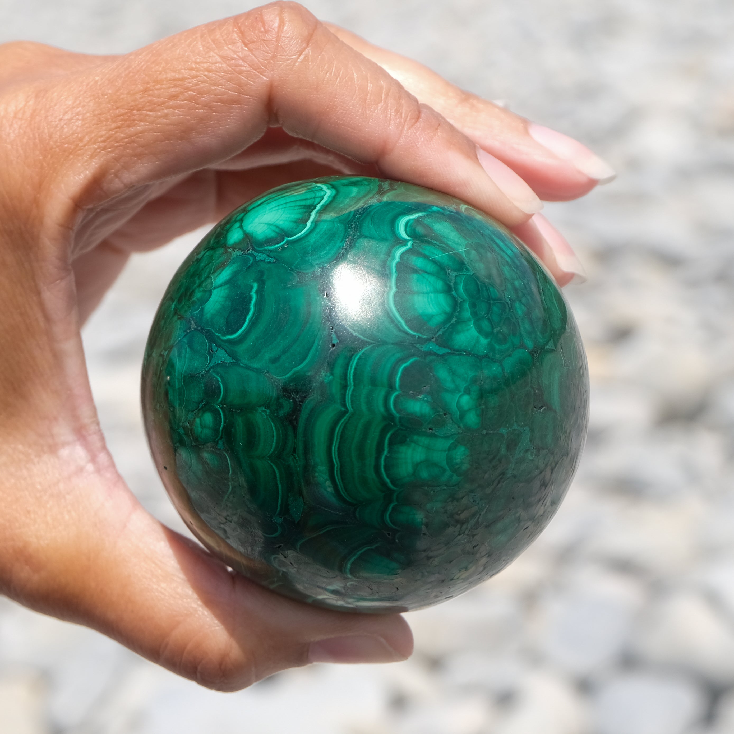 Malachite sphere