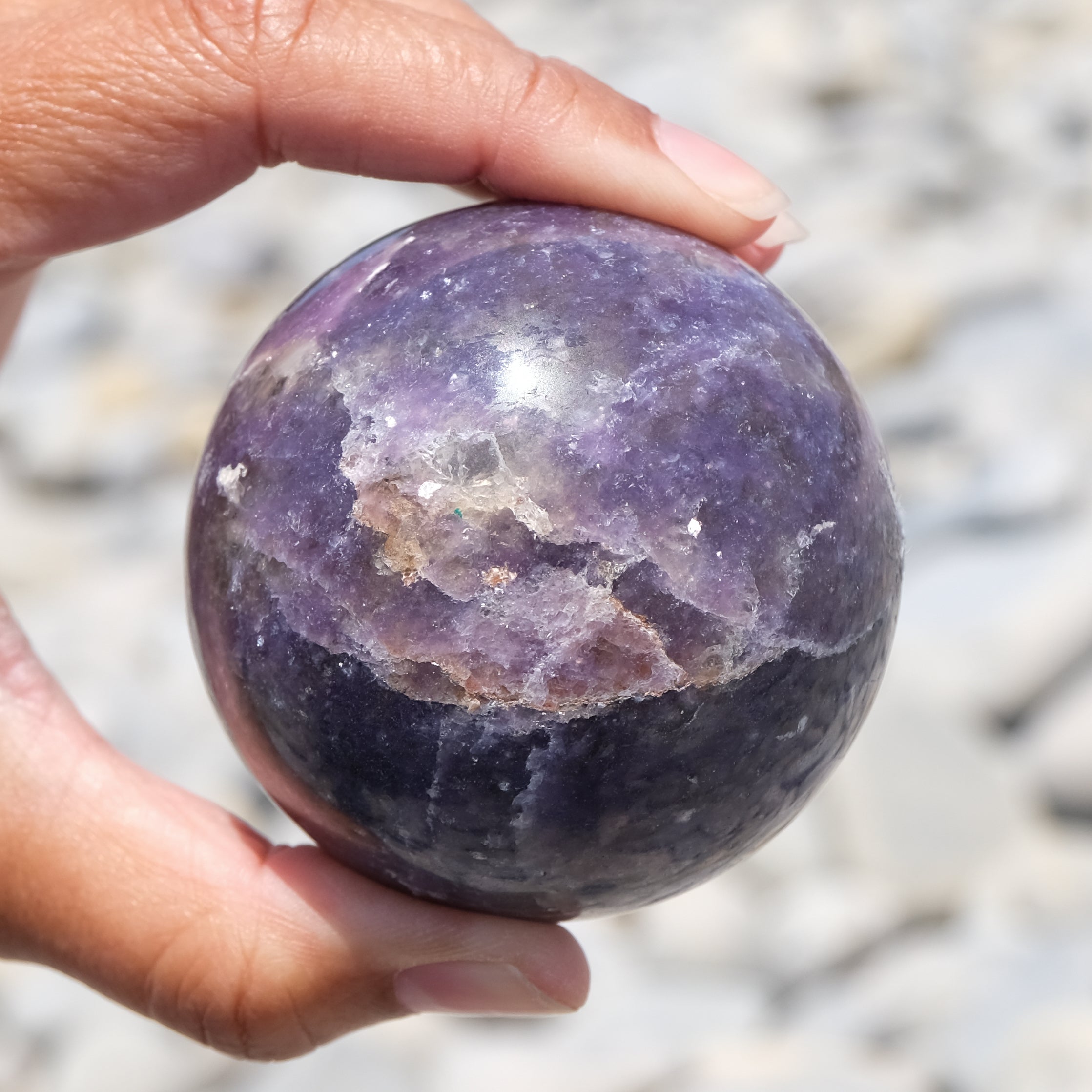 Lepidolite sphere