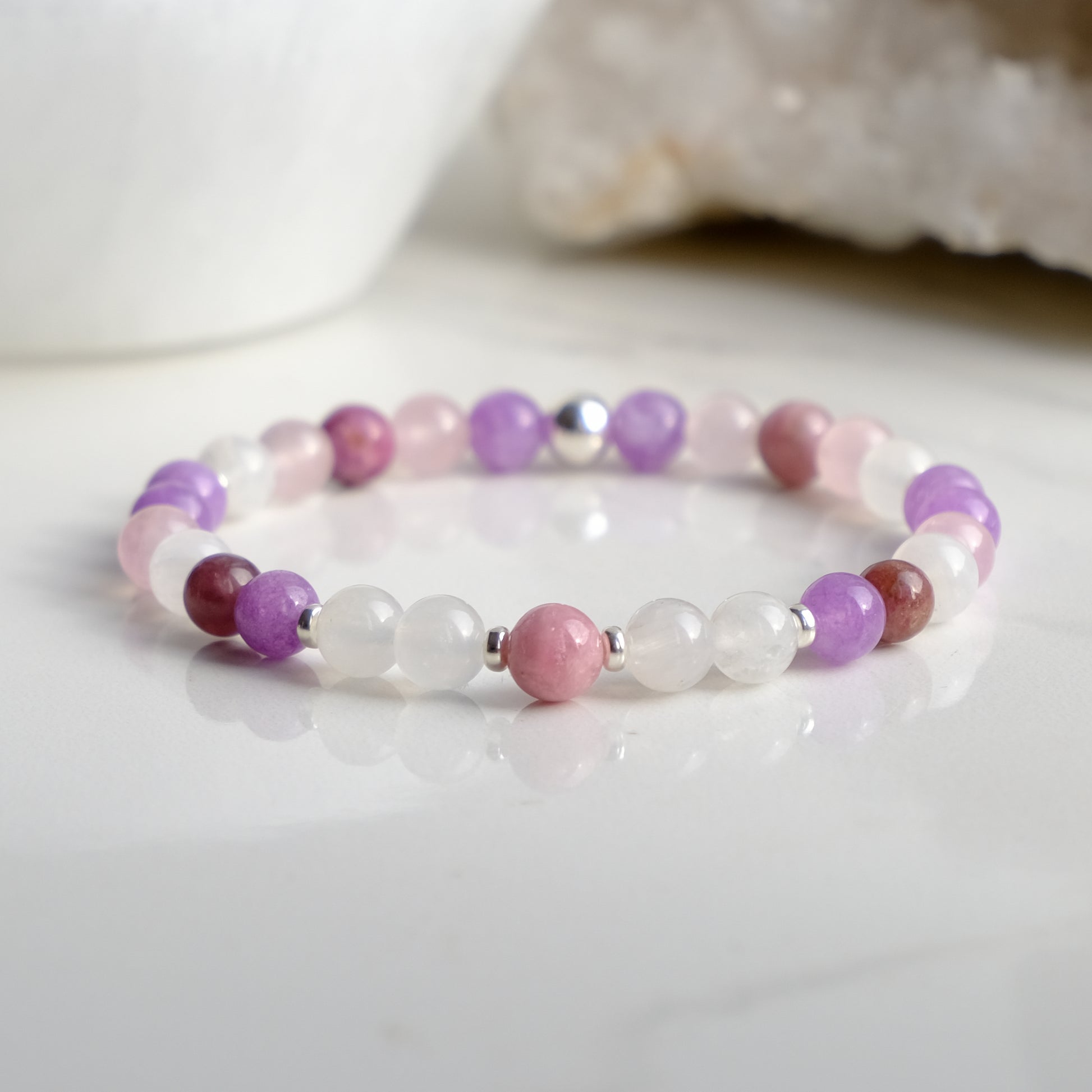 Mother's Light crystal bracelet for mother's day gifts with silver accessories