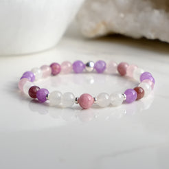 Mother's Light crystal bracelet for mother's day gifts with silver accessories