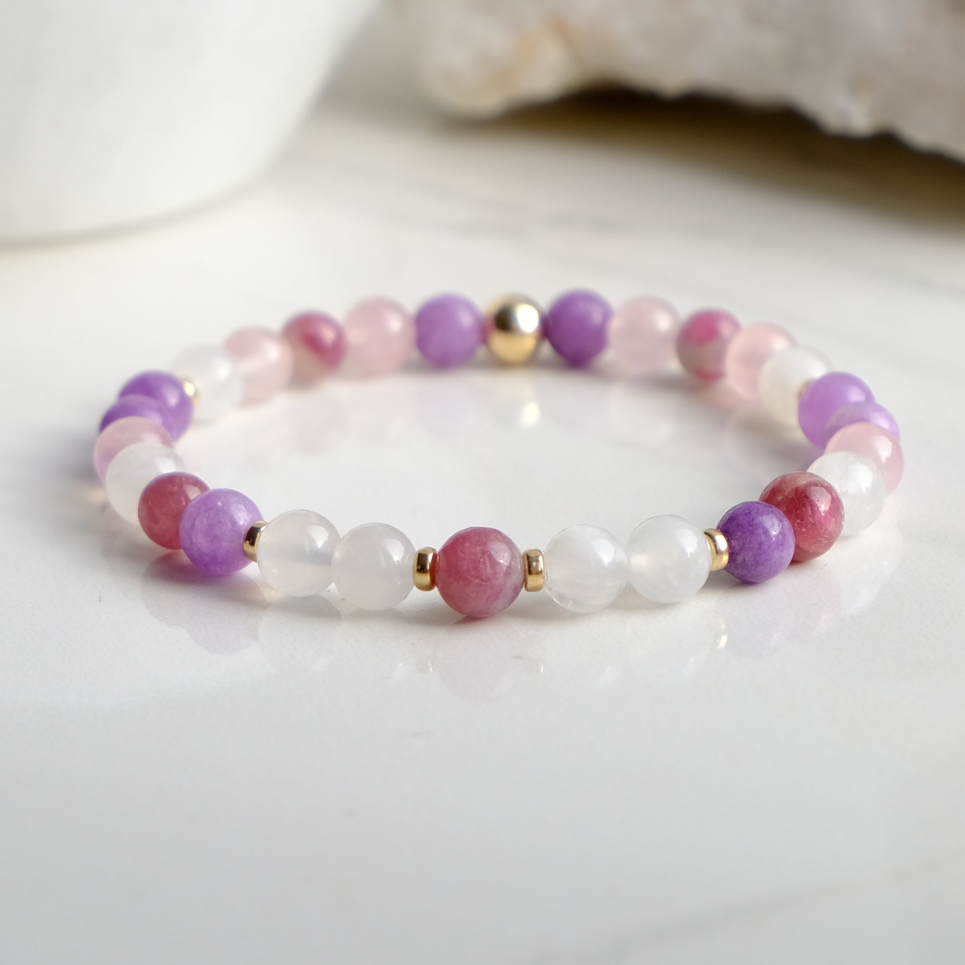 Mother's Light crystal bracelet for mother's day gifts with gold accessories