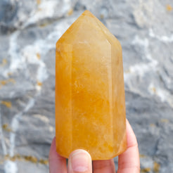 Golden healer quartz crystal tower