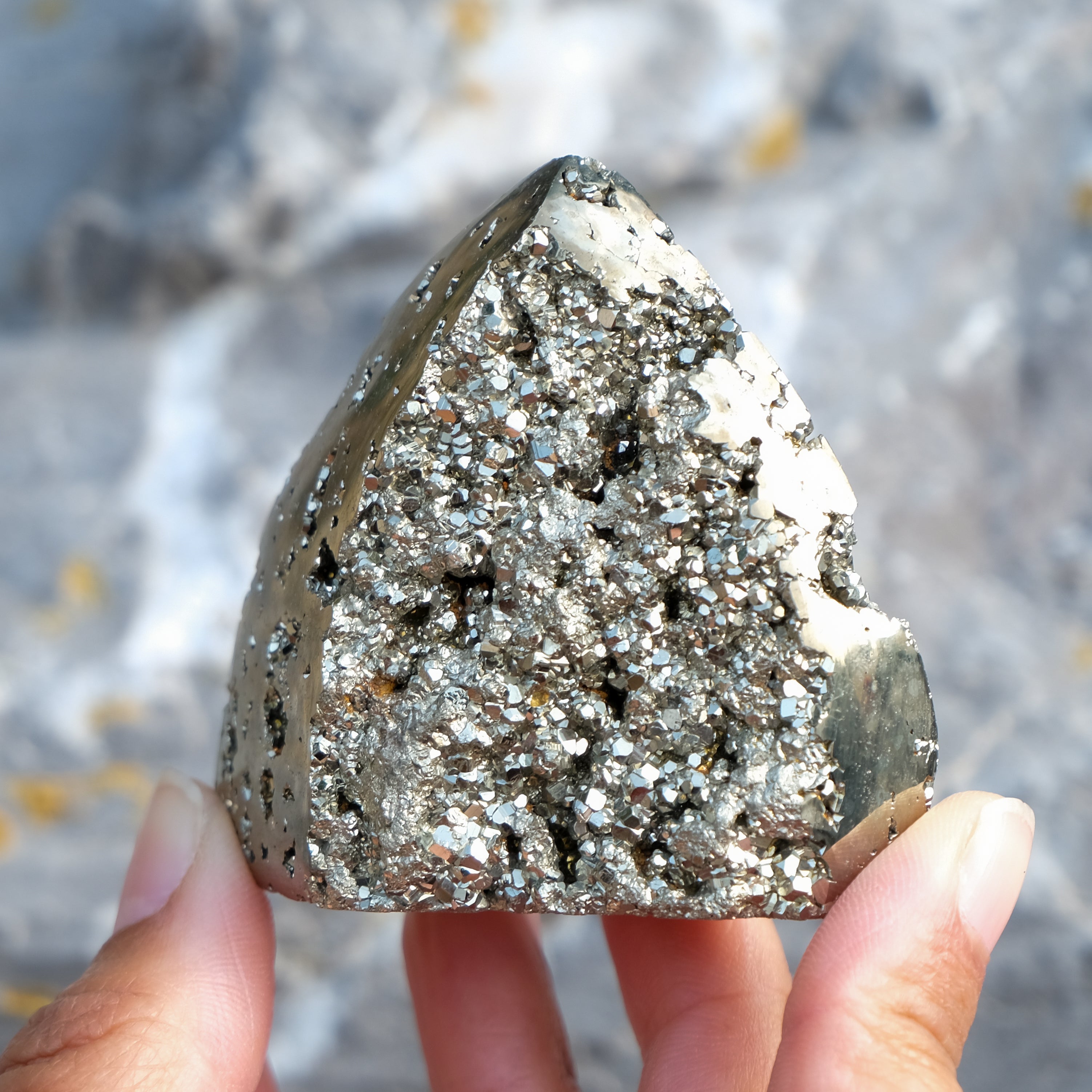 Pyrite flame crystal