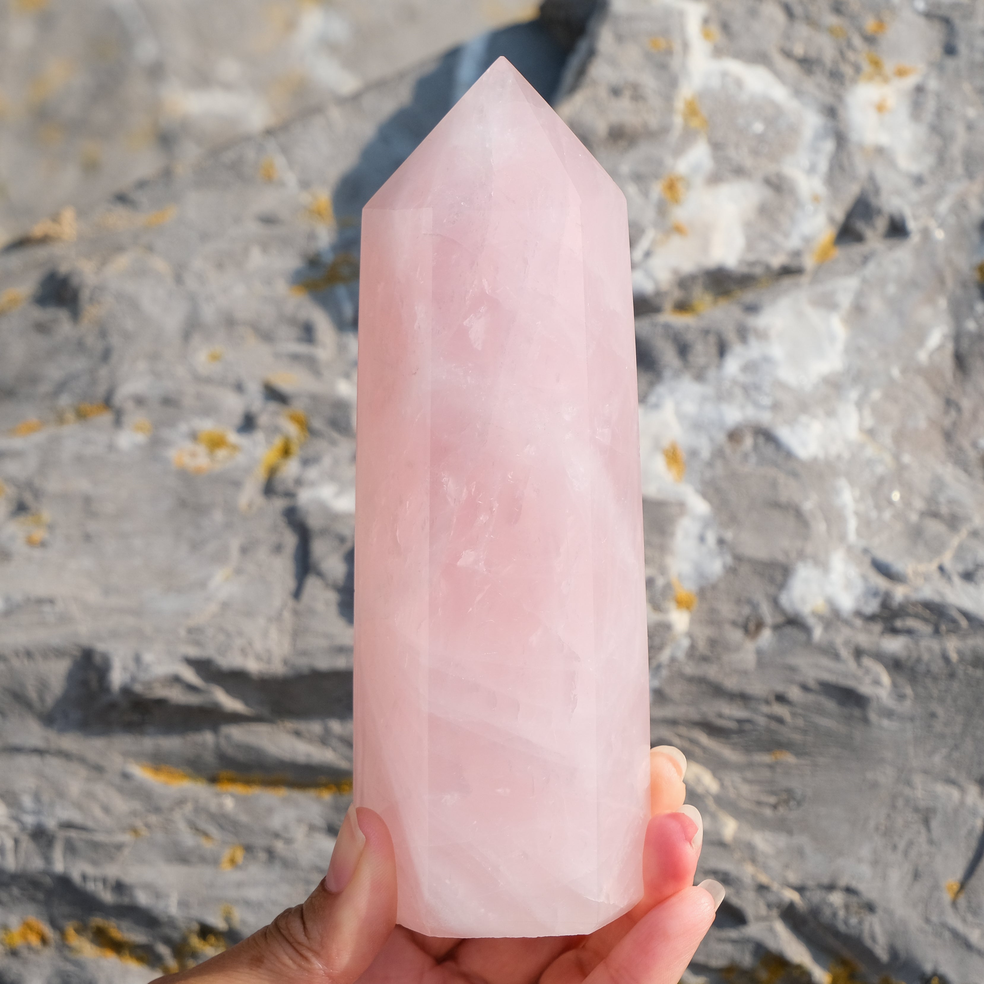 Rose quartz tower