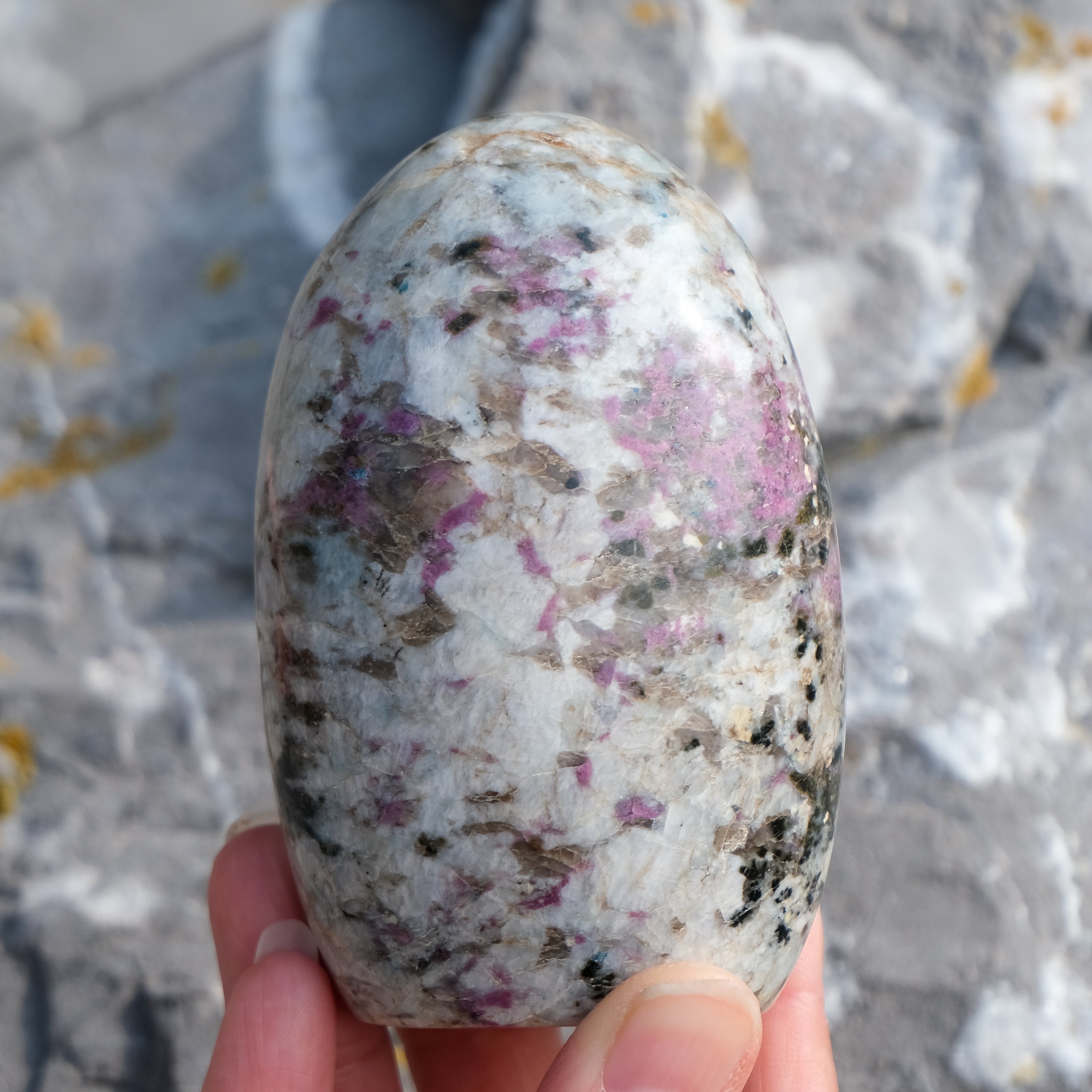 Rubellite freeform crystal