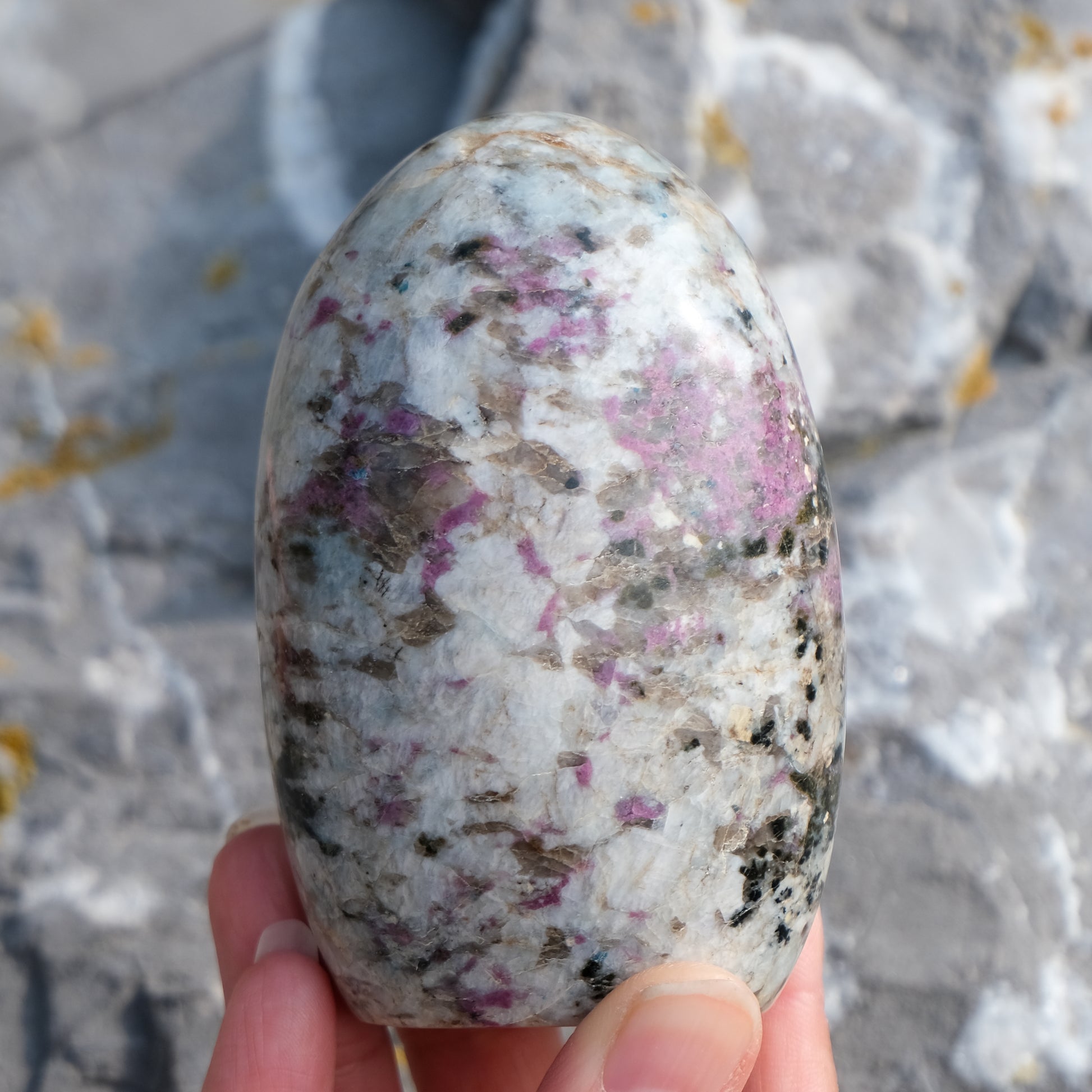 Rubellite freeform crystal