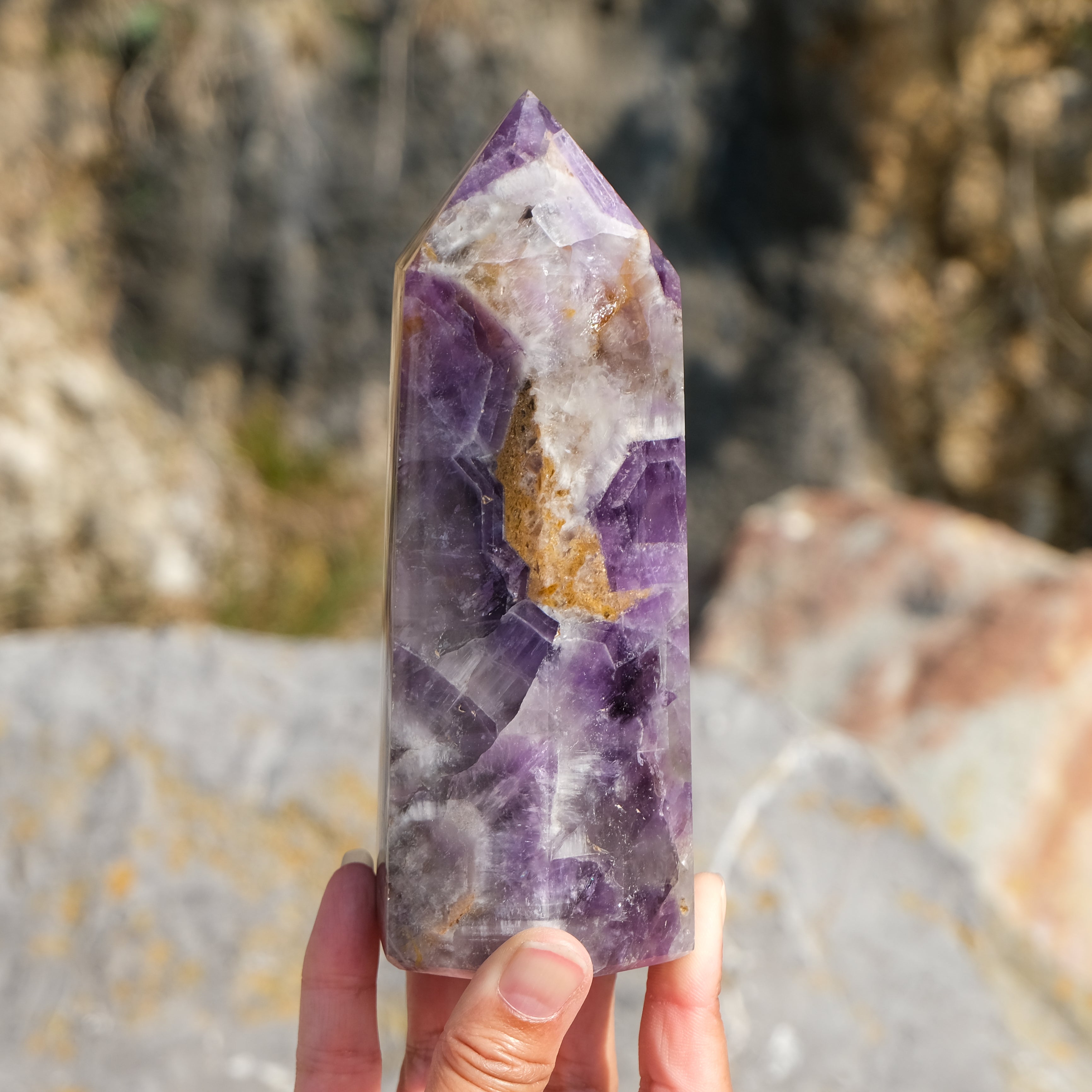 Dream amethyst tower crystal