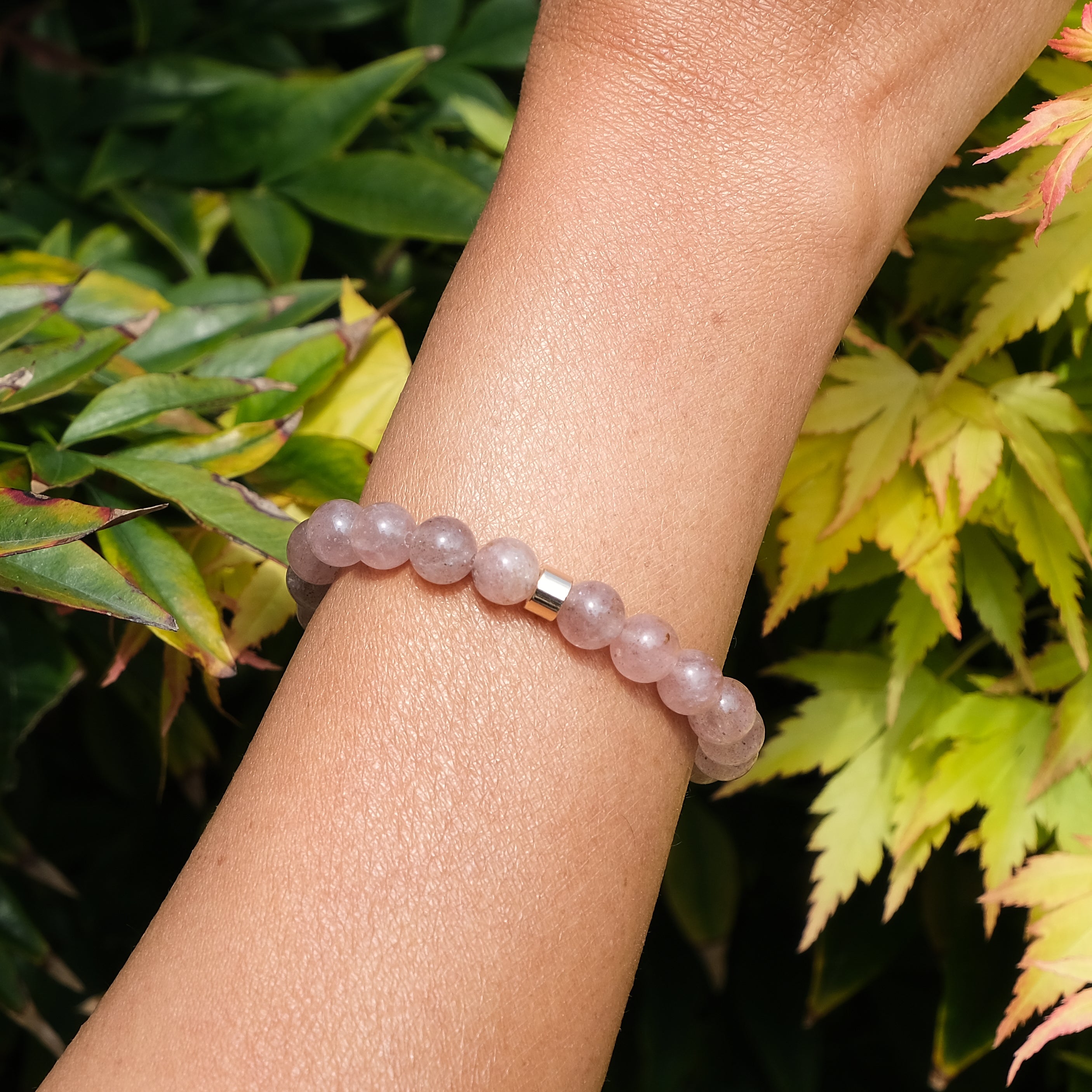 Strawberry quartz gemstone bracelet sample sale