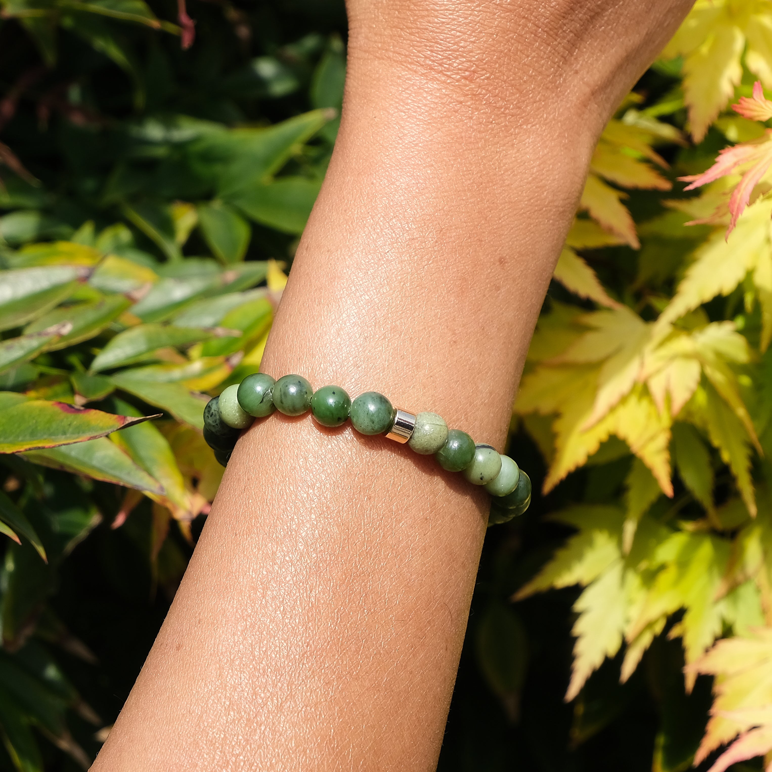 A green jade gemstone bracelet sample sale