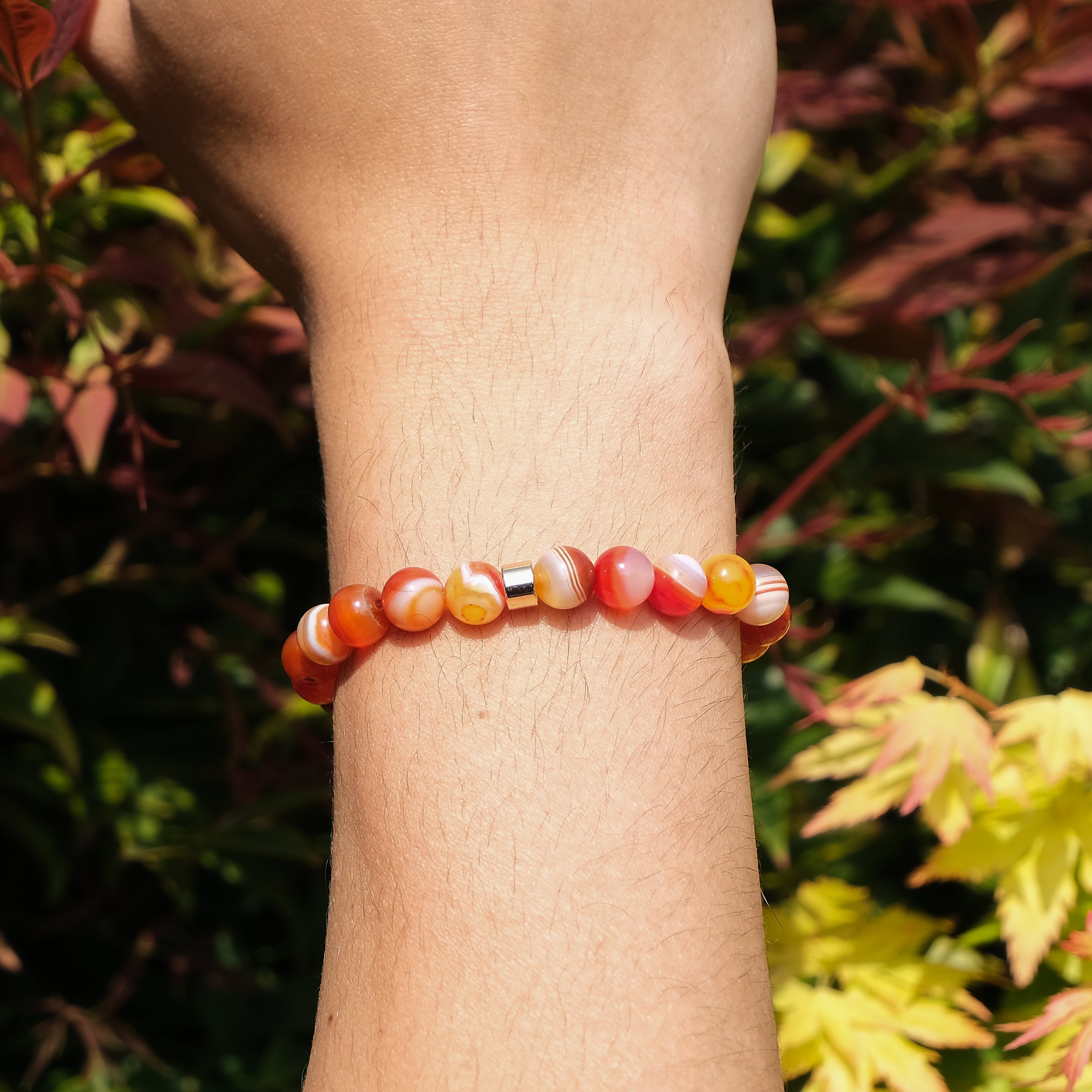 Red agate gemstone bracelet sample sale
