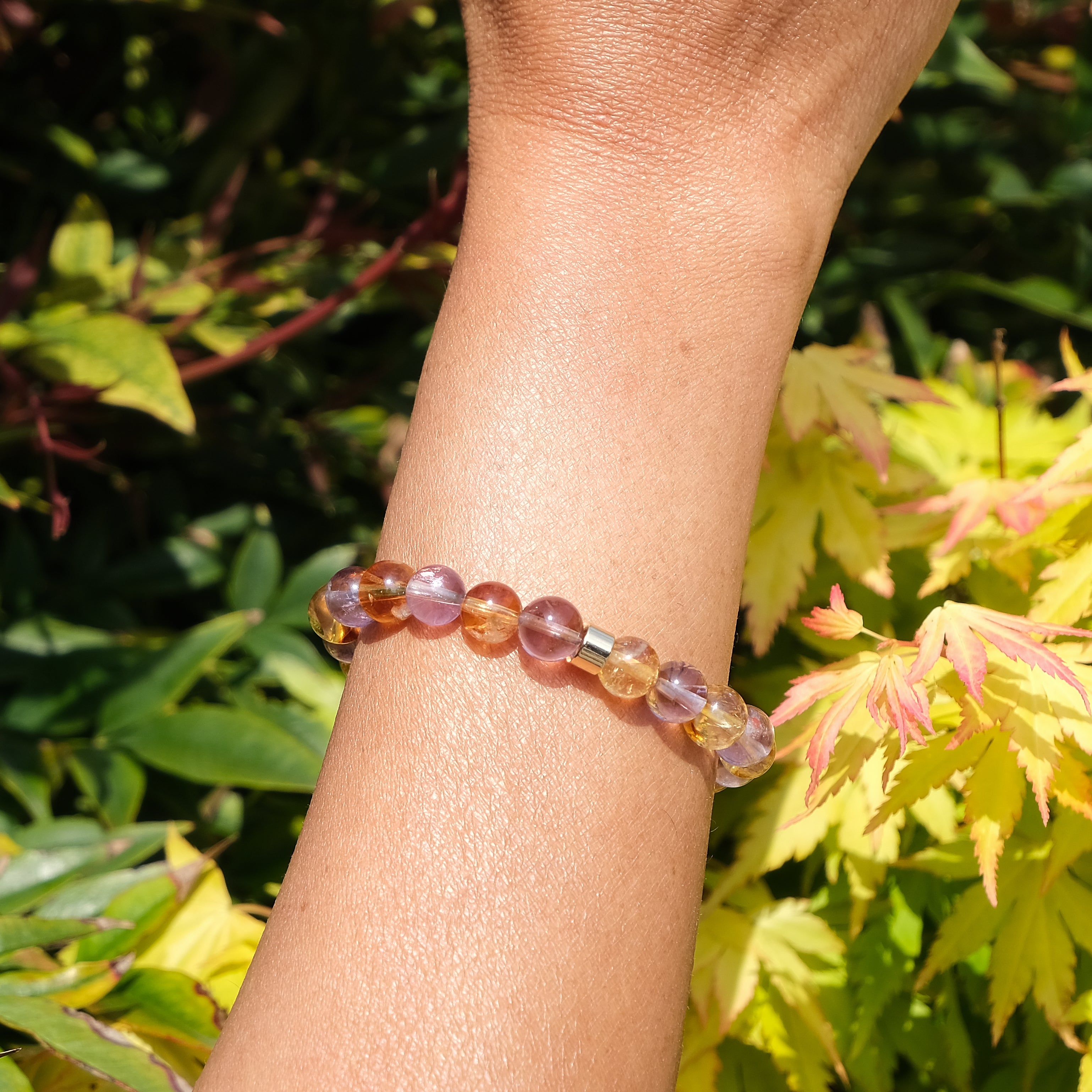 Amethyst and citrine gemstone bracelet sample sale