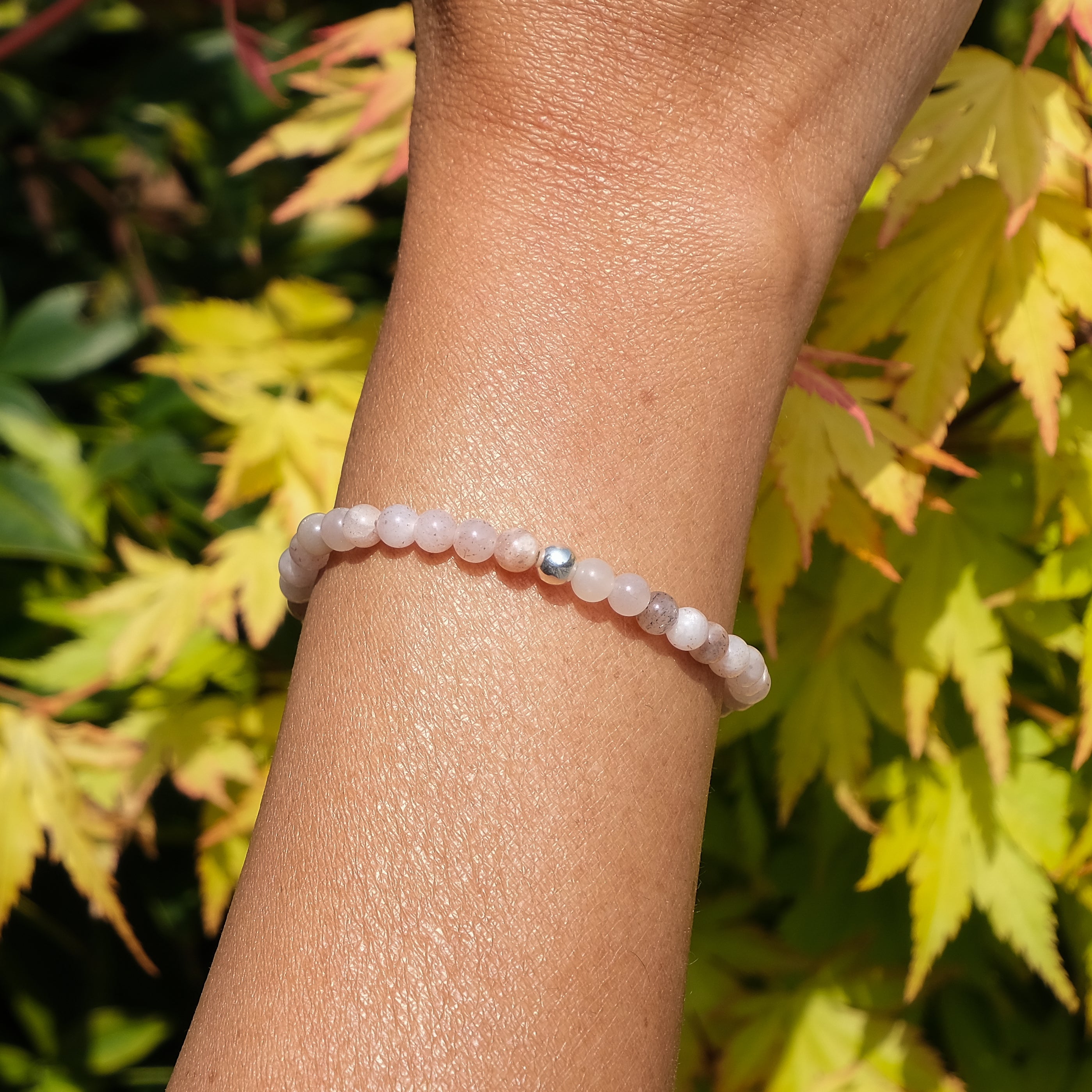 4mm sunstone gemstone bracelet sample sale