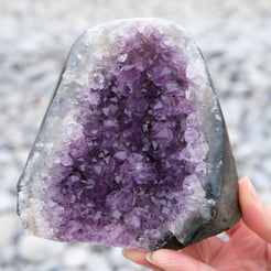 Amethyst geode cluster crystal