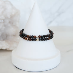 4mm faceted onyx crystal bracelets