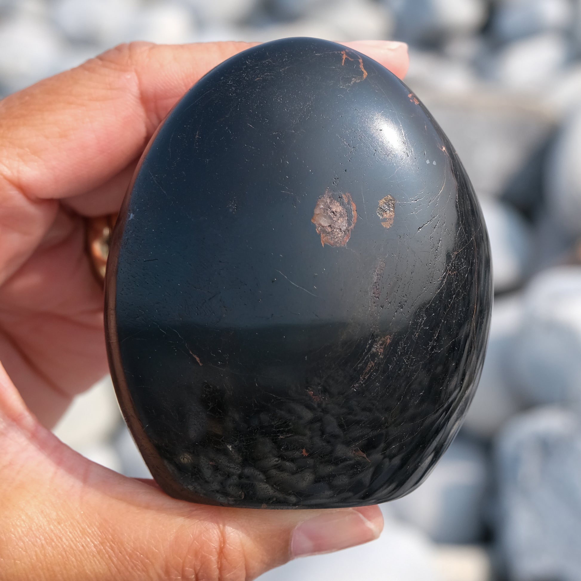 Black tourmaline freeform crystal