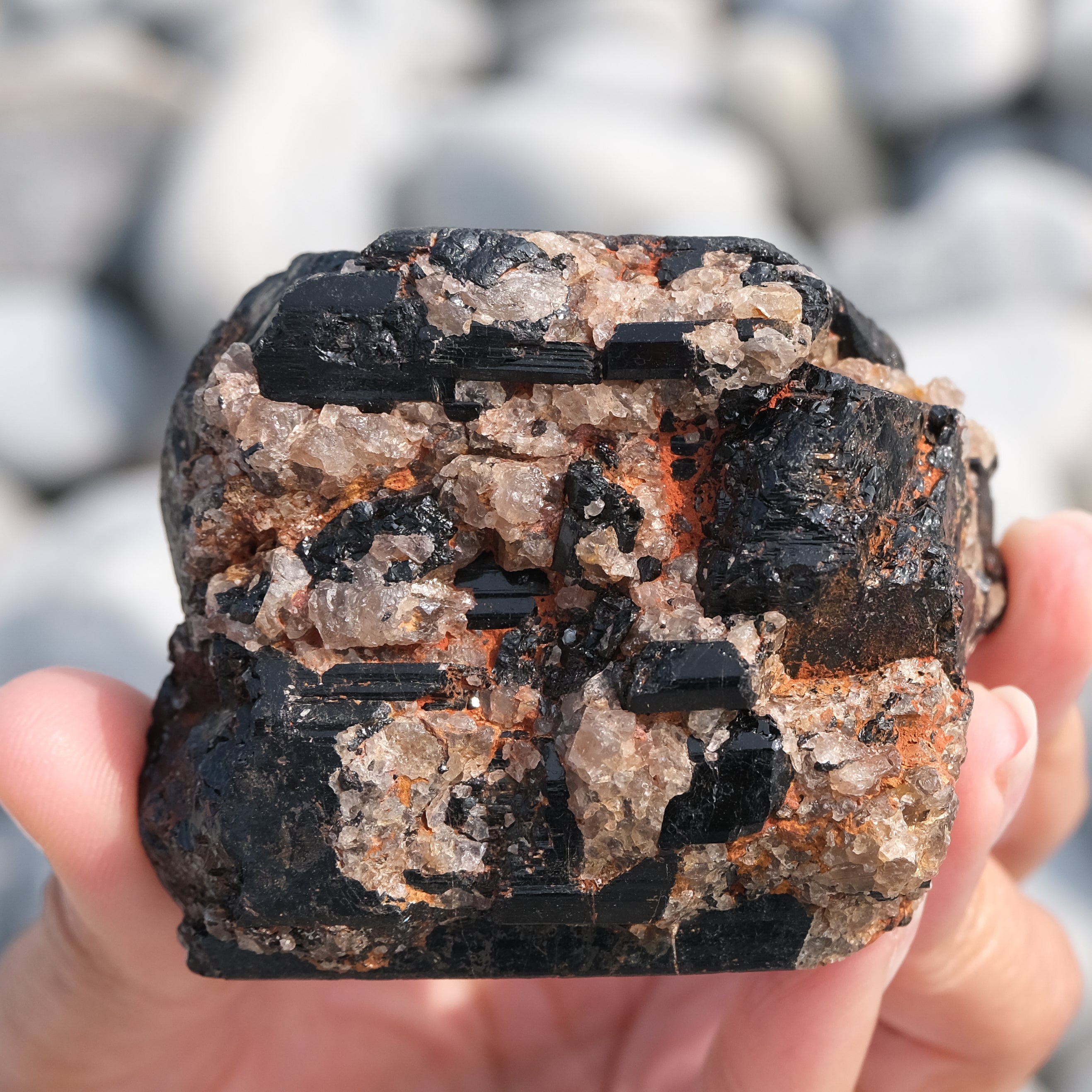 Black tourmaline raw crystal