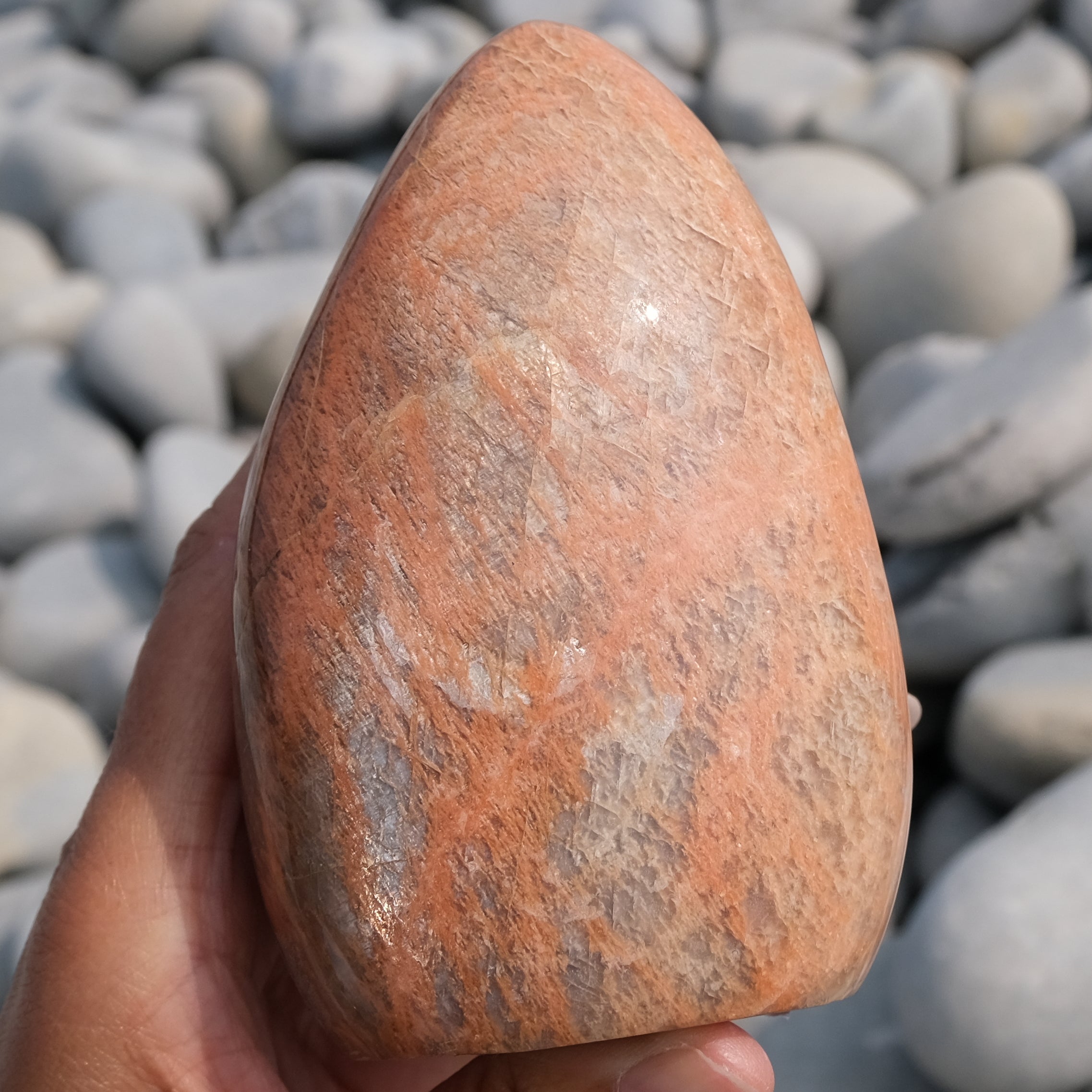 Peach moonstone crystal