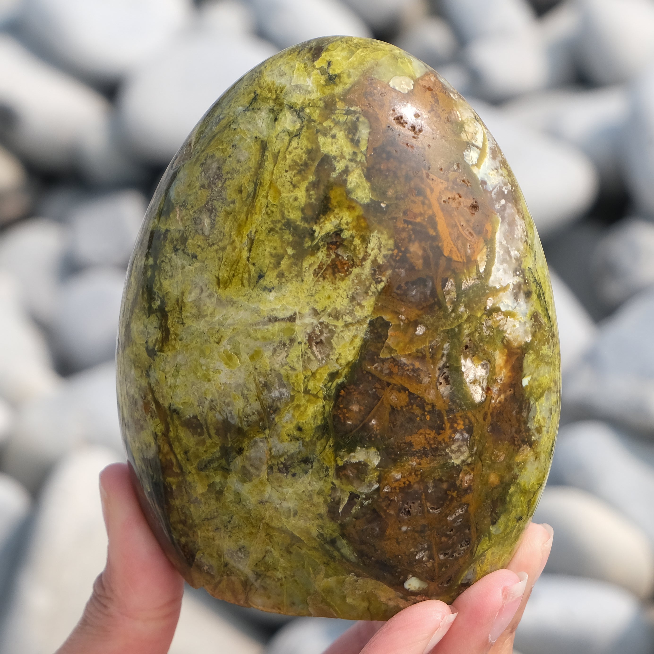 Green opal crystal