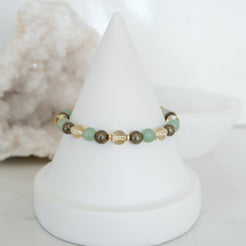 Abundance crystal bracelet in gold 