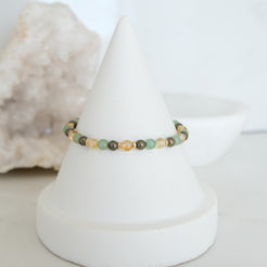 Abundance crystal bracelet in 4mm gold 
