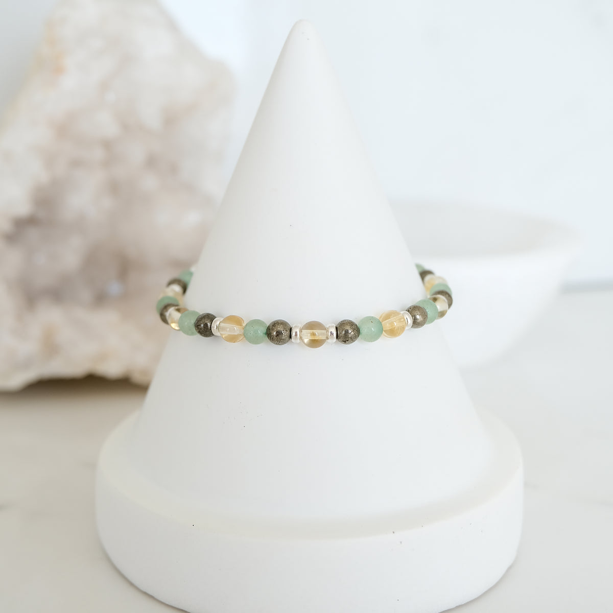 Abundance crystal bracelet in 4mm silver 