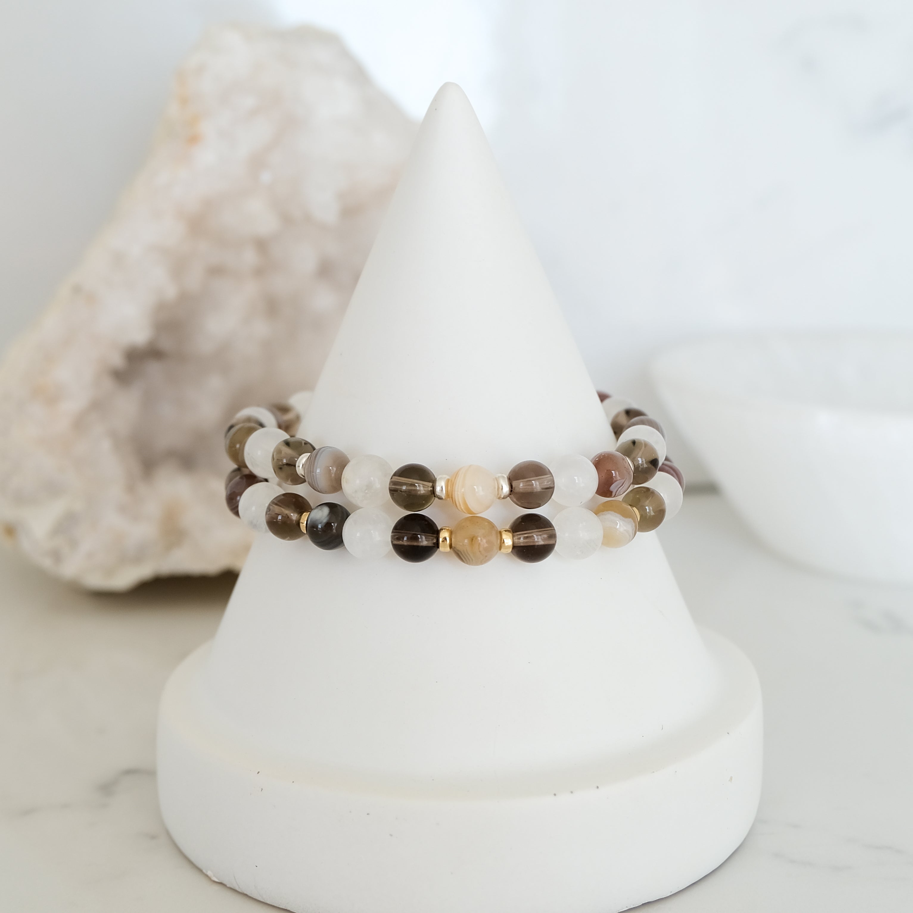 Samayla Sanctuary gemstone bracelet in gold and silver