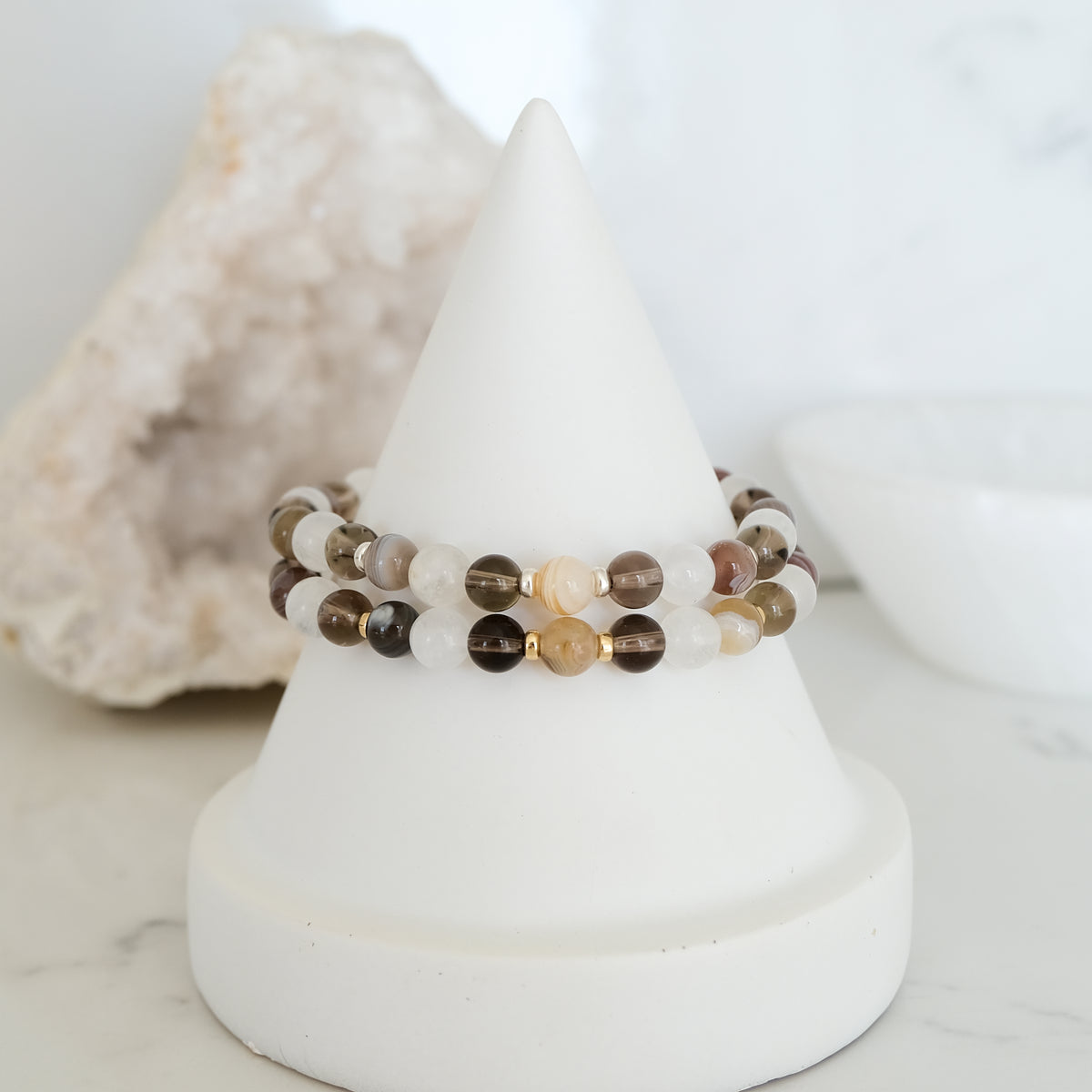 Samayla Sanctuary gemstone bracelet in gold and silver