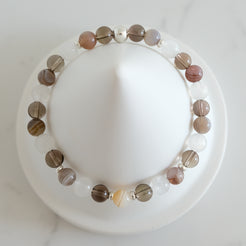 Samayla Sanctuary gemstone bracelet in silver from above