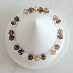 Samayla Sanctuary gemstone bracelet in gold from above
