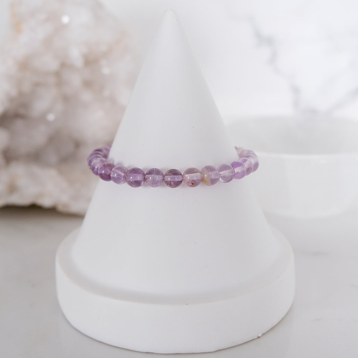 6mm Phantom amethyst gemstone bracelet sample sale