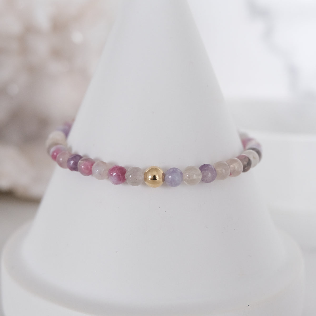 Tourmaline gemstone bracelet sample sale in gold