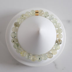 Prehnite sample sale bracelet from above
