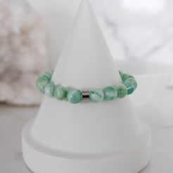 green moonstone sample sale bracelet in silver