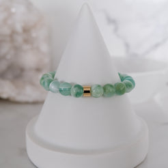 green moonstone sample sale bracelet in gold