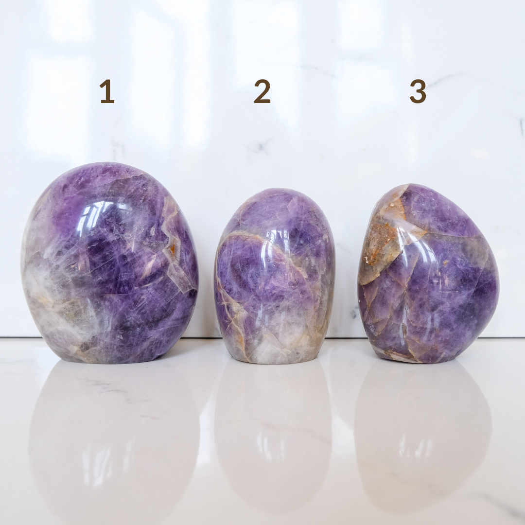 Dream amethyst freeform crystals