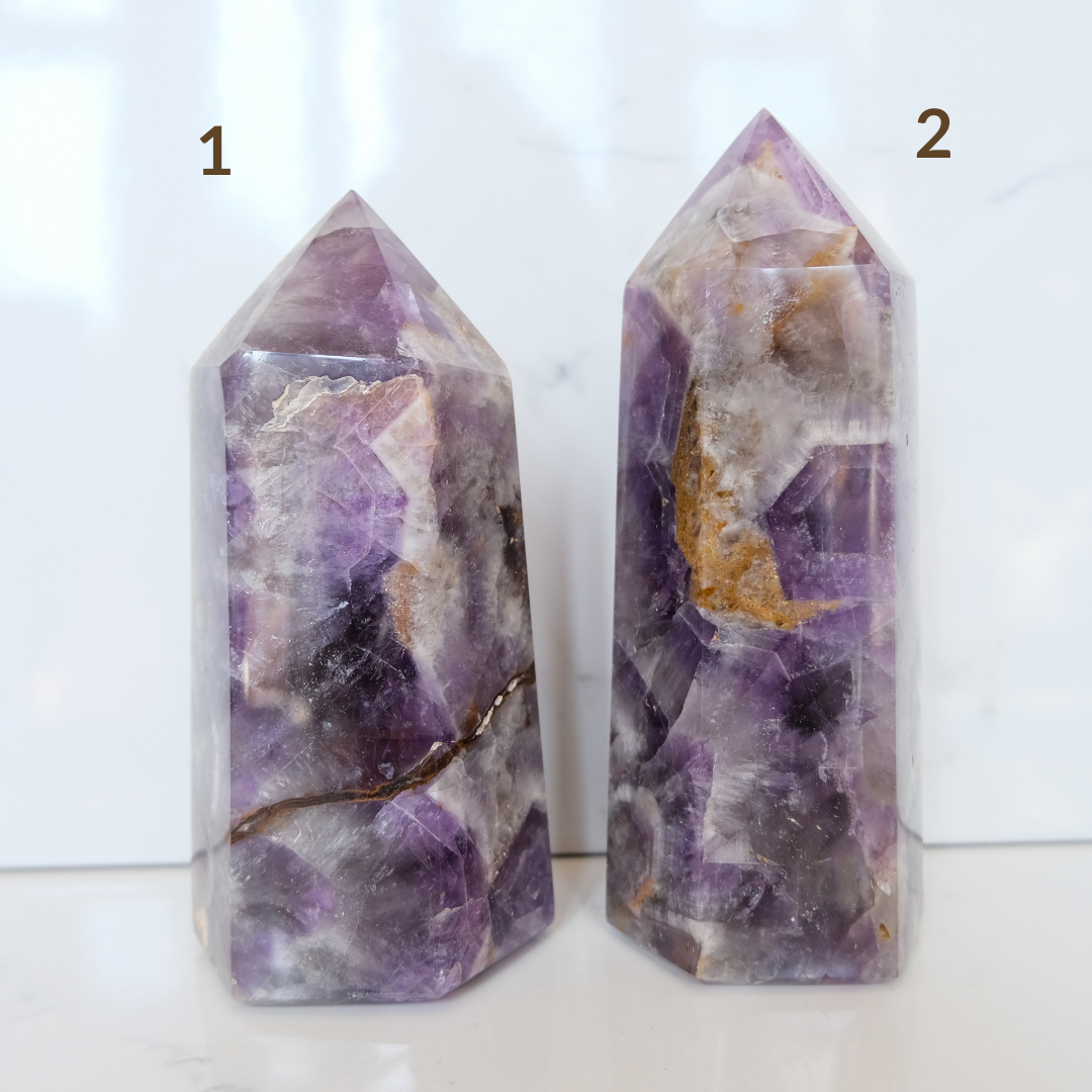 Dream amethyst tower crystals