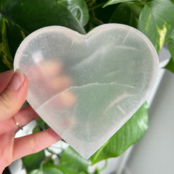 White heart selenite bowl perfectly imperfect sale